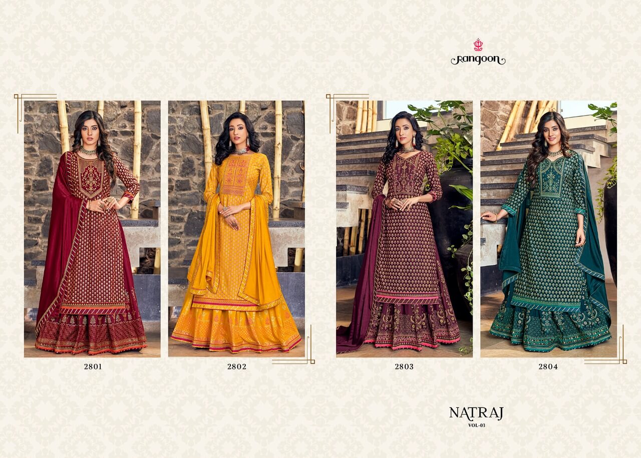 Rangoon  Presents Natraj Vol  3 Ethnic Wear Ready-made Collection