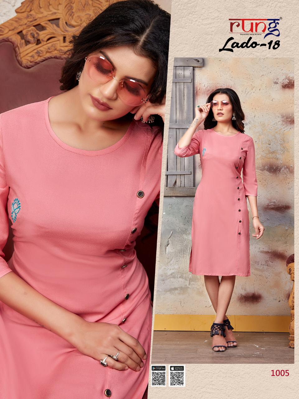 Rung Presents Lado Vol 18 Designer Kurtis Collection