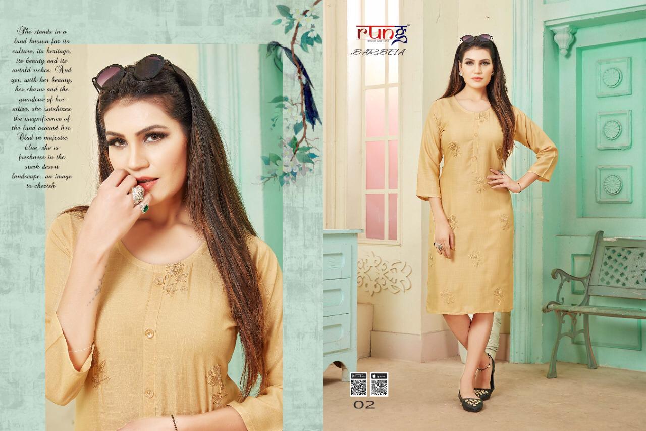 Rung Presents Barbela  Casual Wear Kurtis Collection