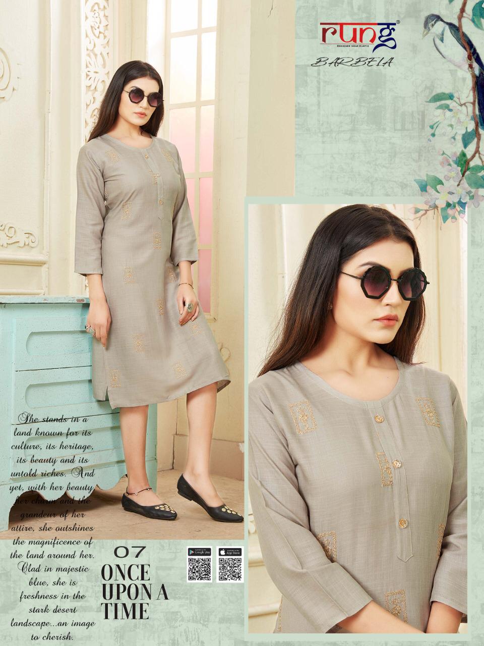 Rung Presents Barbela  Casual Wear Kurtis Collection