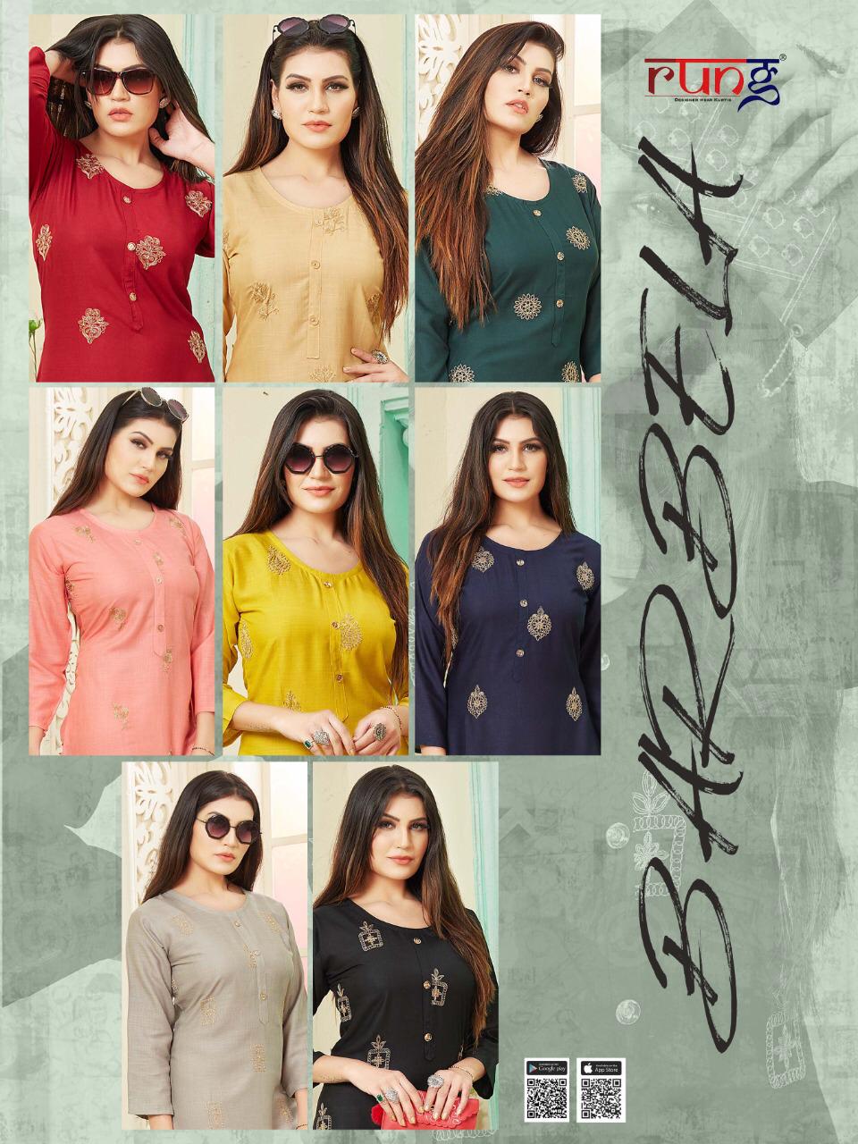 Rung Presents Barbela  Casual Wear Kurtis Collection