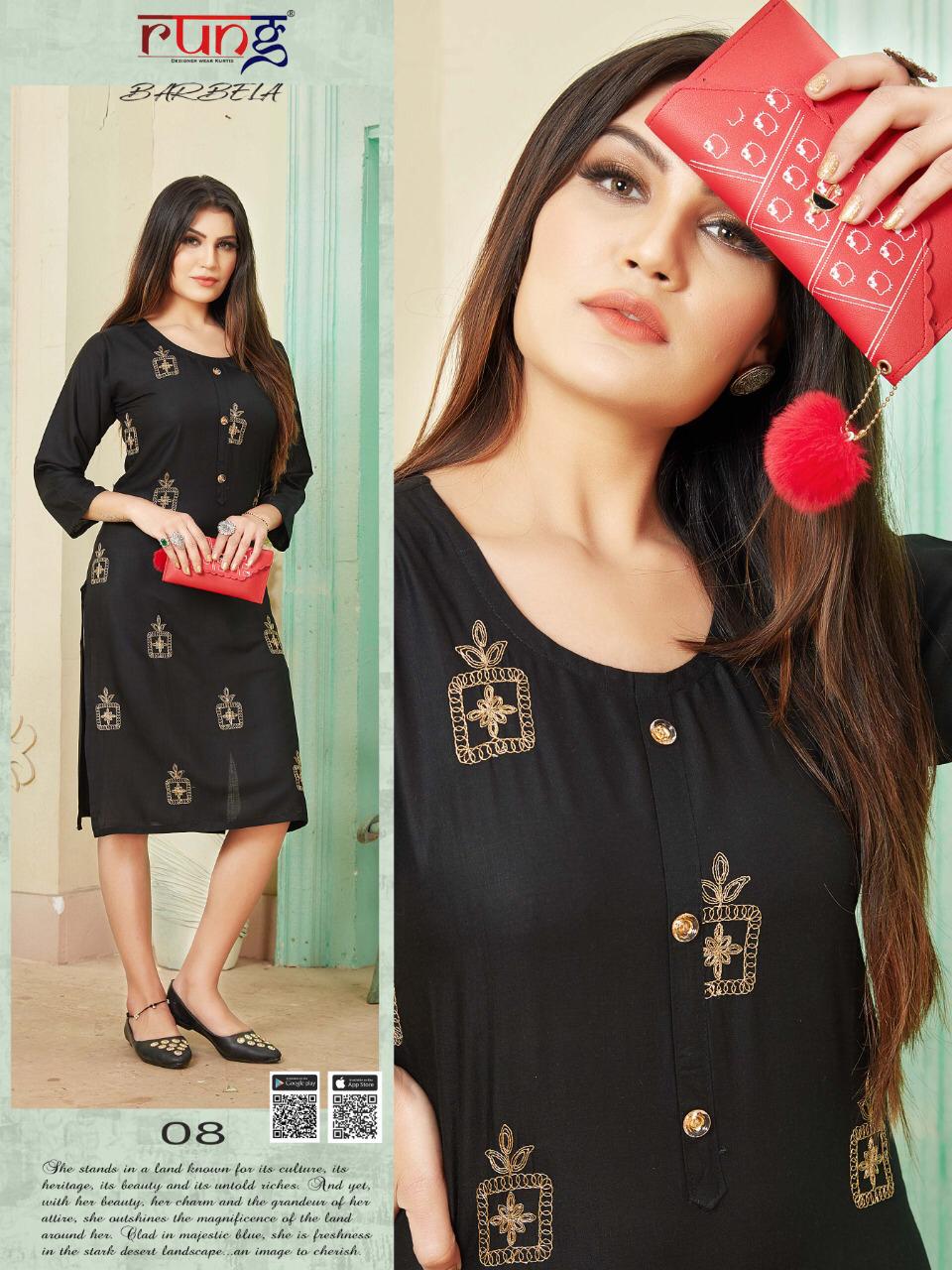 Rung Presents Barbela  Casual Wear Kurtis Collection