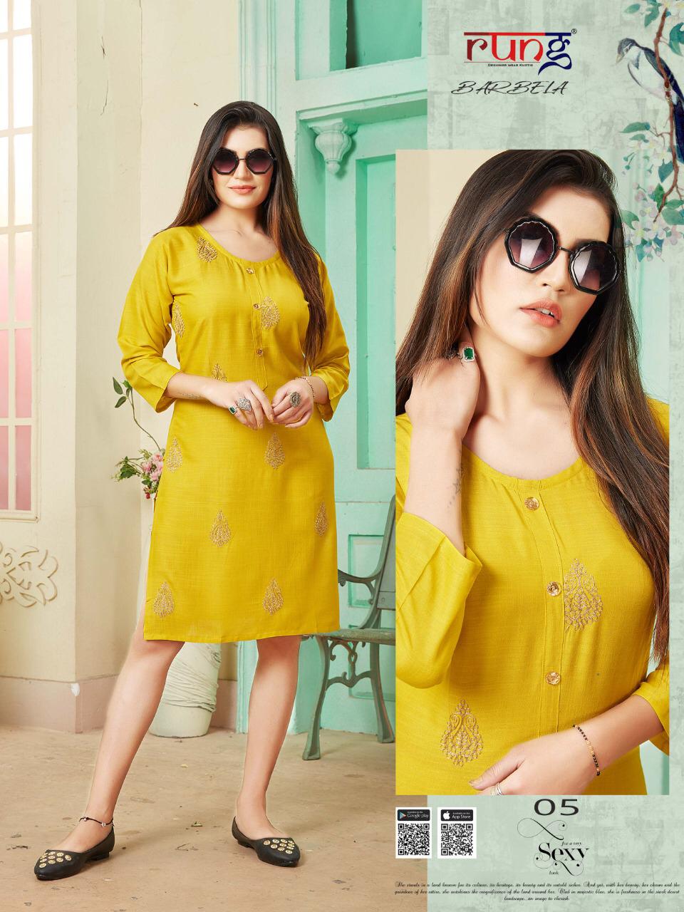 Rung Presents Barbela  Casual Wear Kurtis Collection