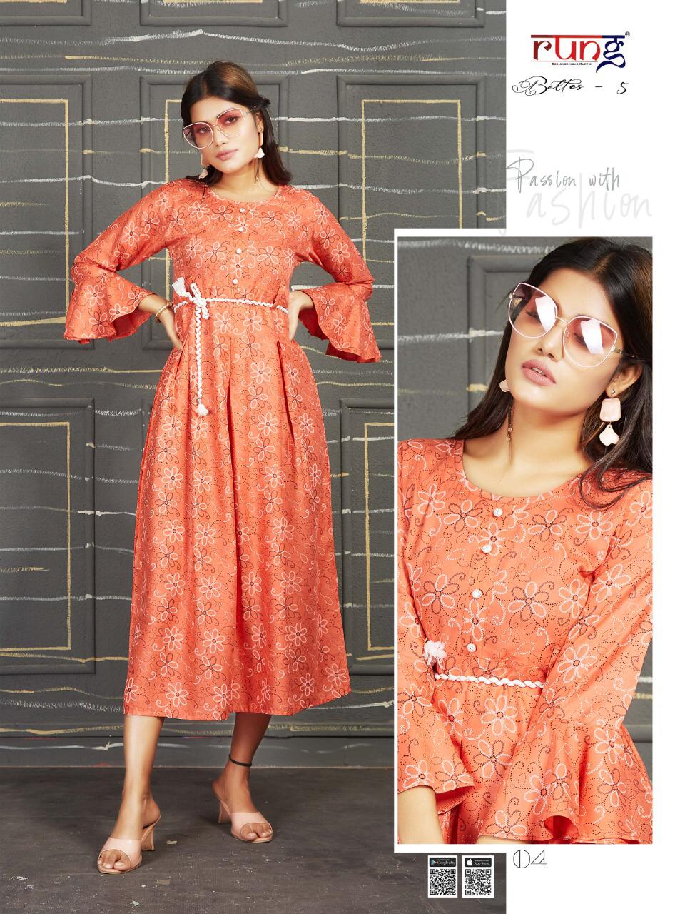 Rung Presents Beltos Vol 5  Casual Wear  Kurtis Collection