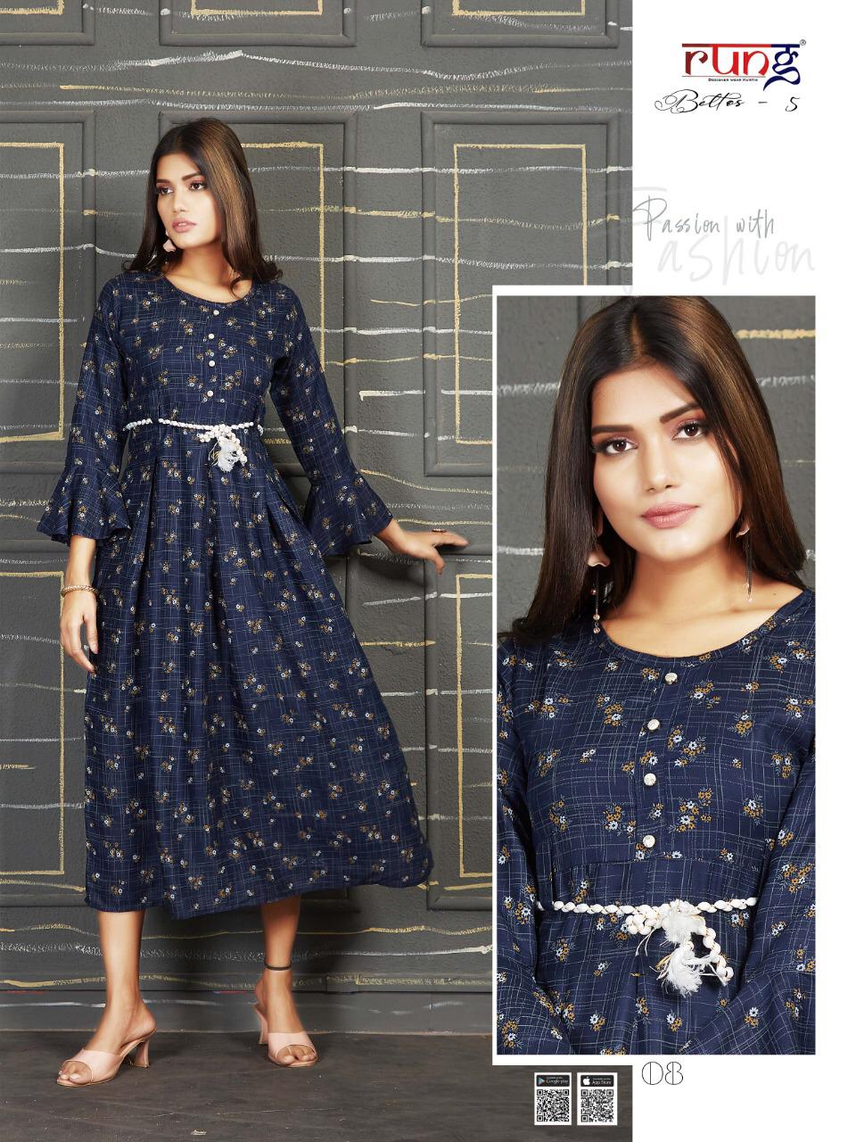Rung Presents Beltos Vol 5  Casual Wear  Kurtis Collection