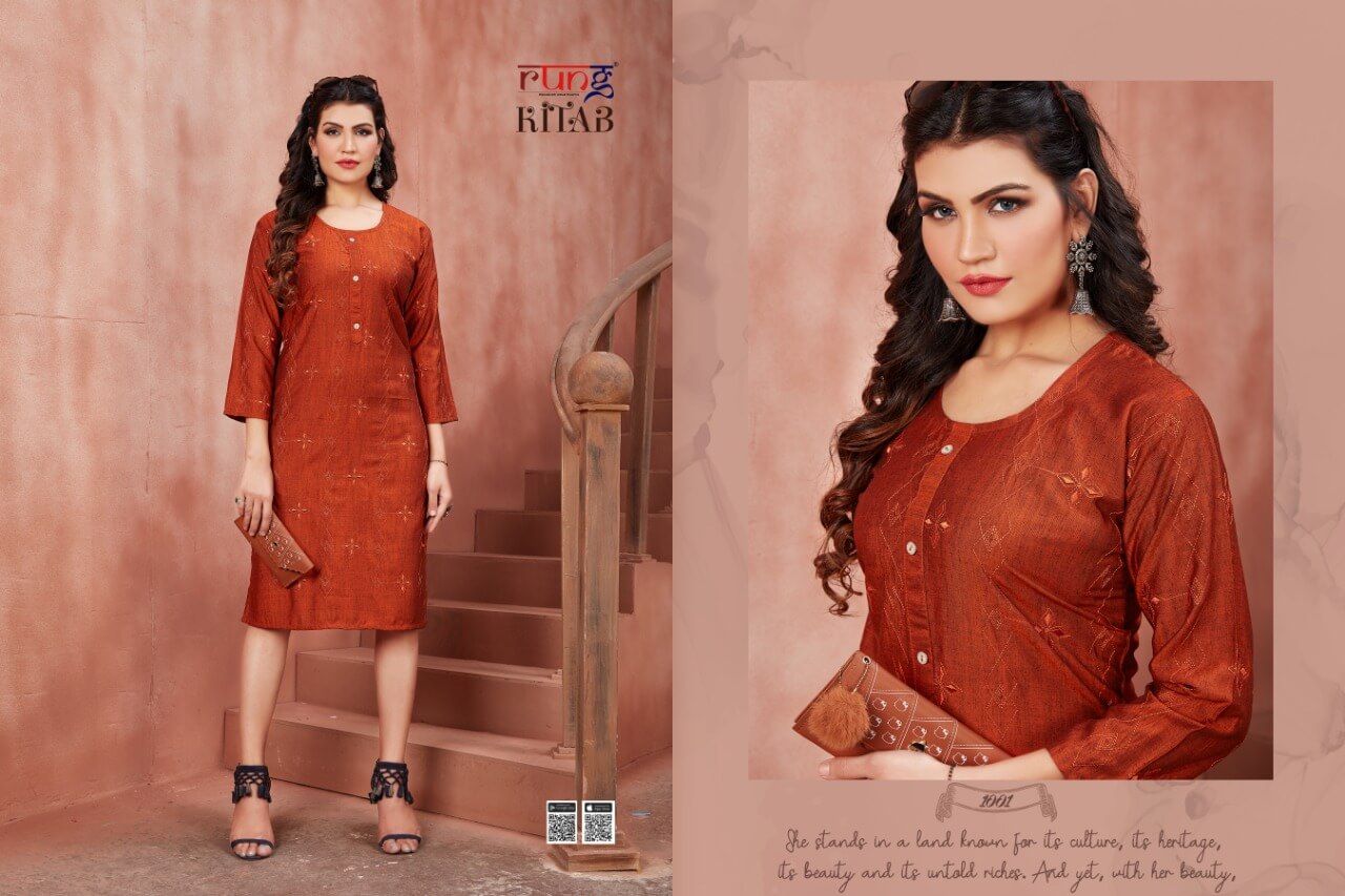 Rung Presents Kitab Fancy Silk Kurti Collection