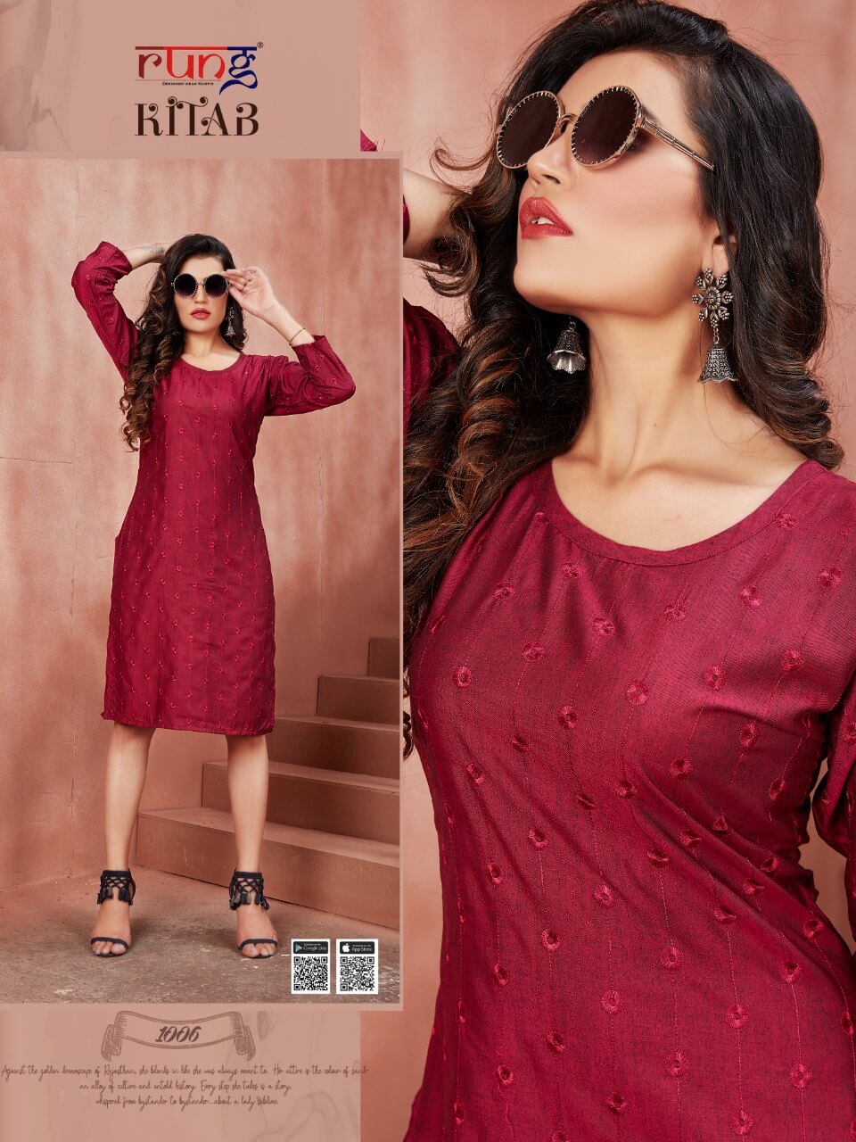 Rung Presents Kitab Fancy Silk Kurti Collection