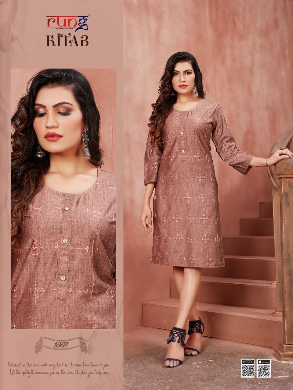 Rung Presents Kitab Fancy Silk Kurti Collection