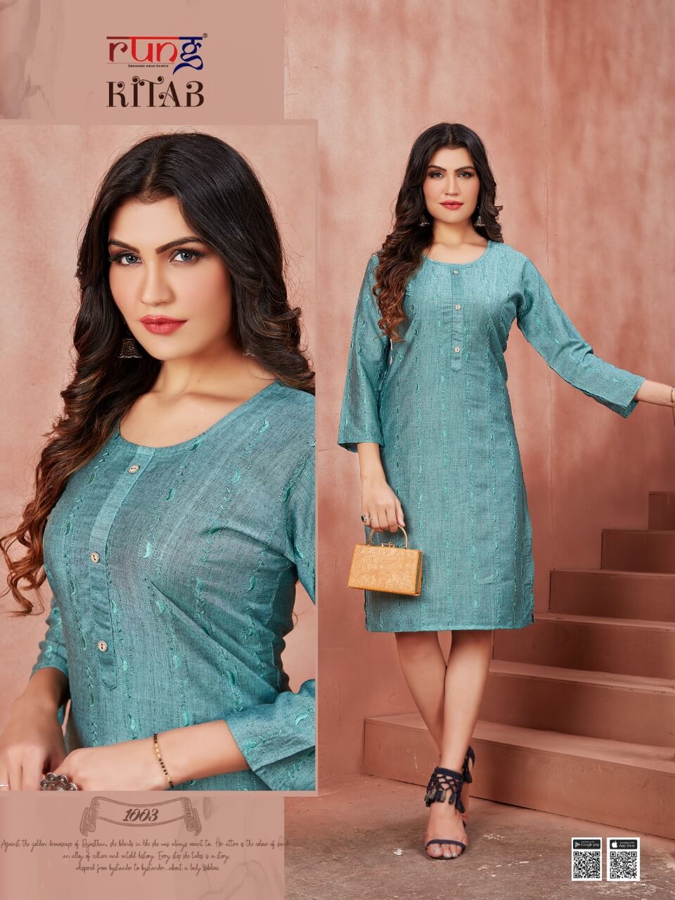 Rung Presents Kitab Fancy Silk Kurti Collection