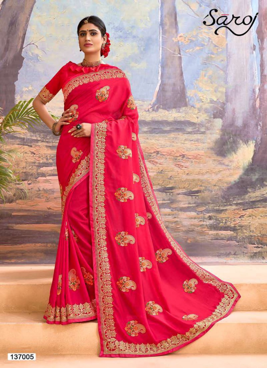 Saroj Presents Kangana Festive Wear  Silk Sarees Collection