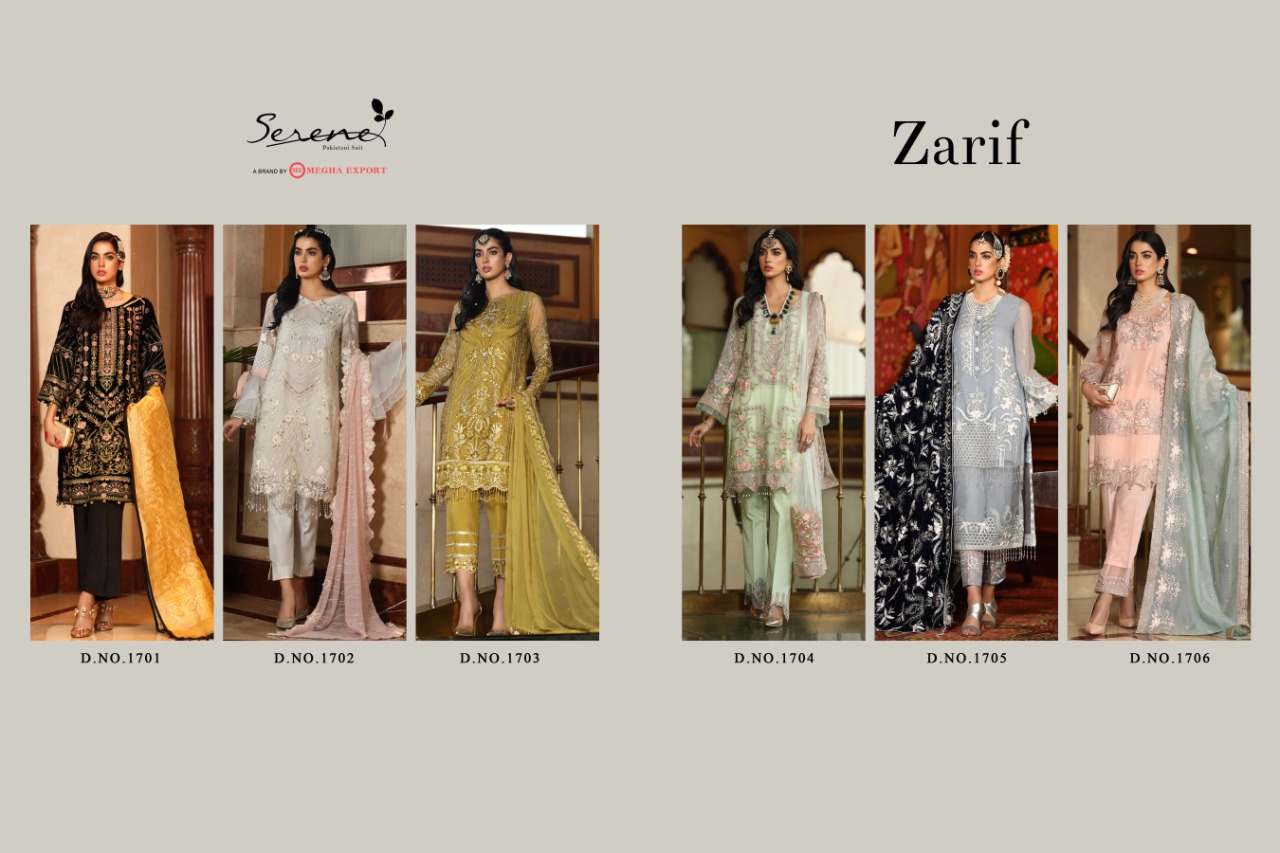 Serene Presents Zarif Heavy Pakistani Salwar Suits Collection