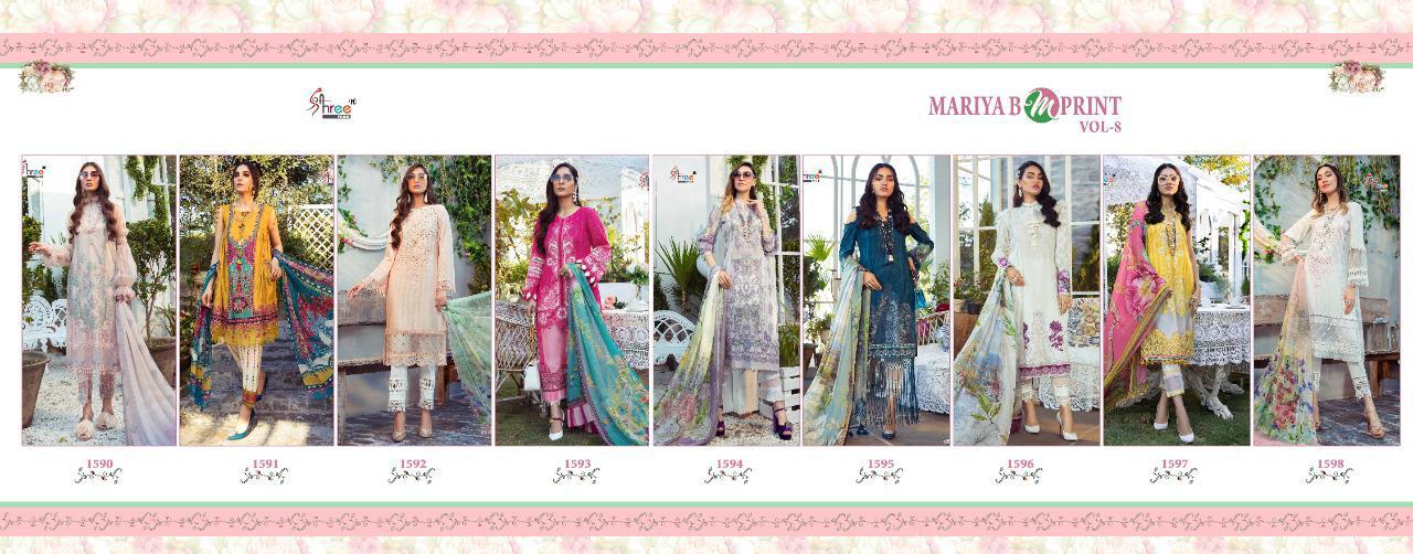 Shree Lunching Mariya B Mprint Vol 8 Pakistani Salwar Suits Collection