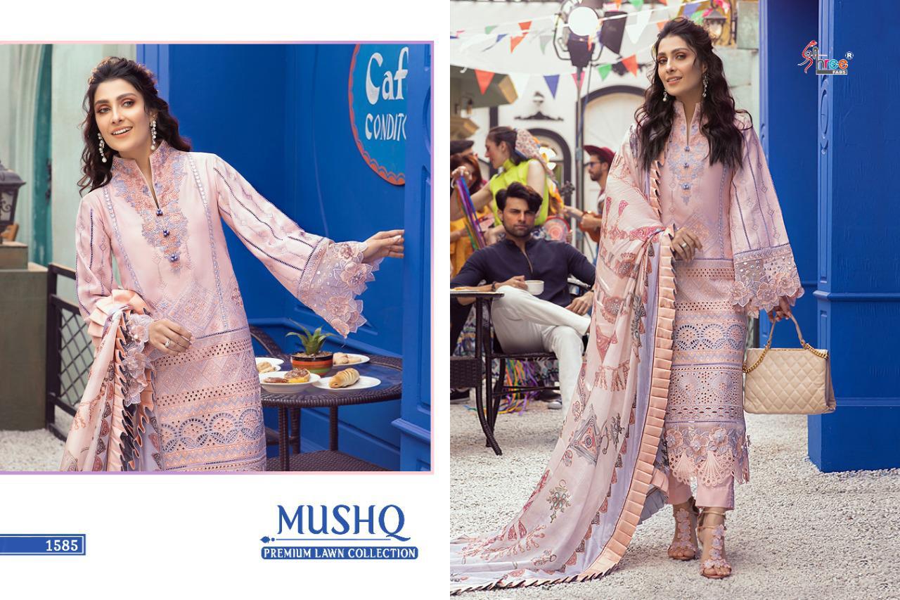 Shree Presents Mushq Premium Lawn Collection  Pakistani Lawn Suits Wholesale In India