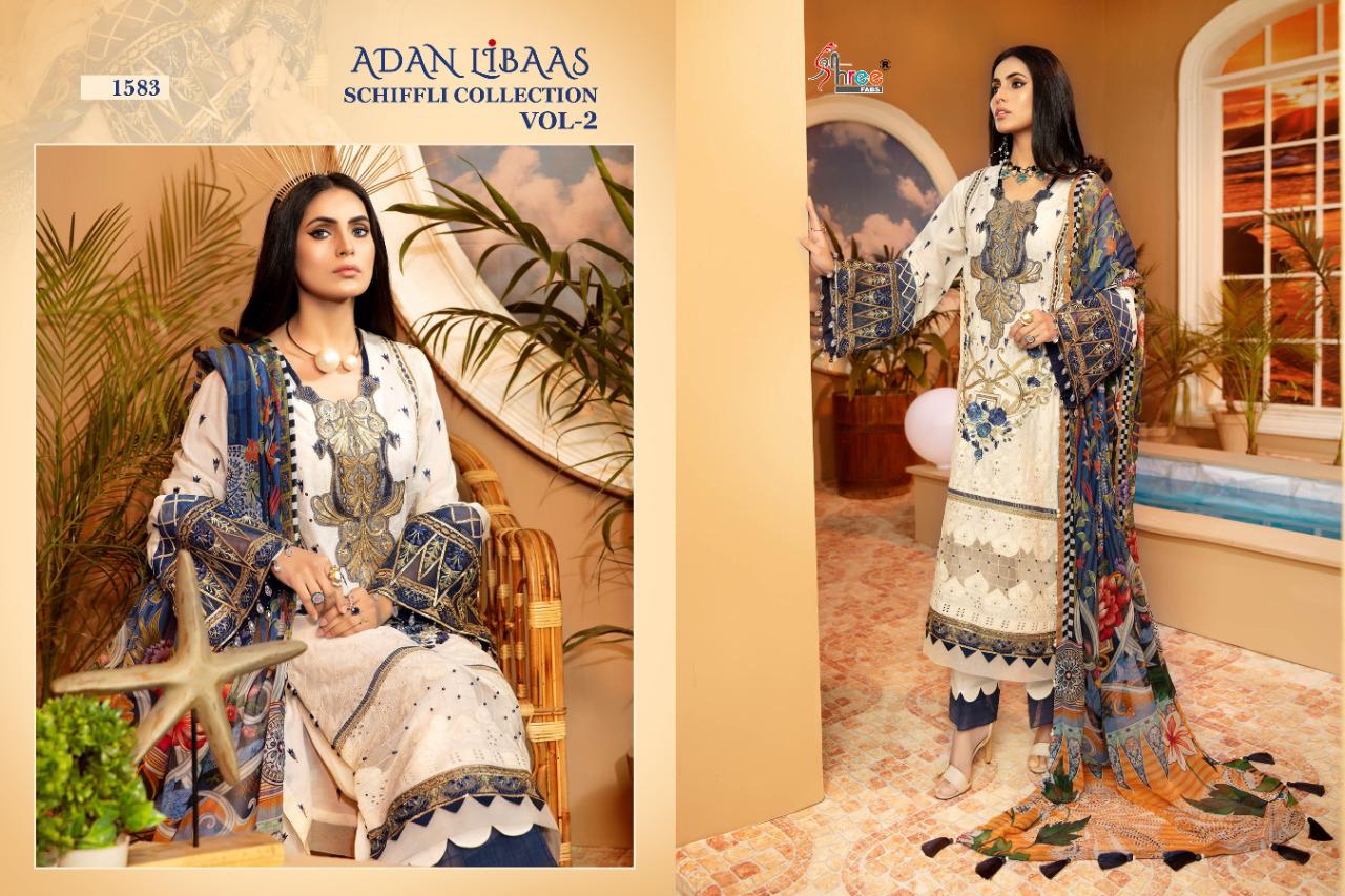 Shree Presents Adan Libaas Schiffli Collection Vol 2 Pakistani Salwar Suits