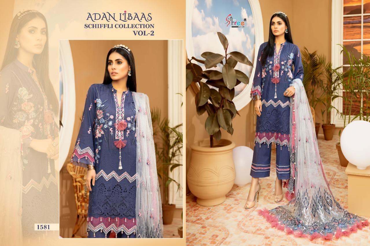 Shree Presents Adan Libaas Schiffli Collection Vol 2 Pakistani Salwar Suits