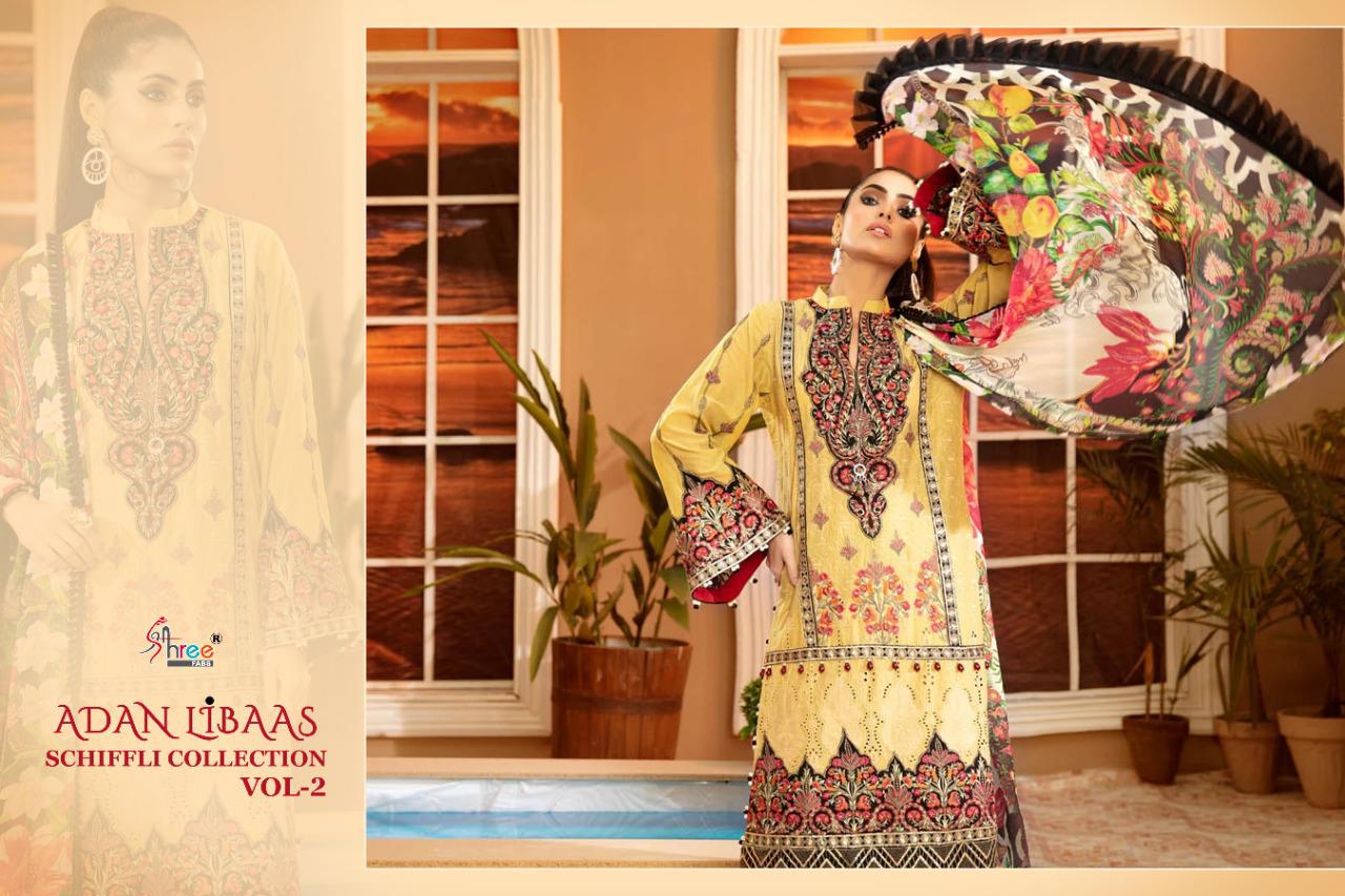 Shree Presents Adan Libaas Schiffli Collection Vol 2 Pakistani Salwar Suits