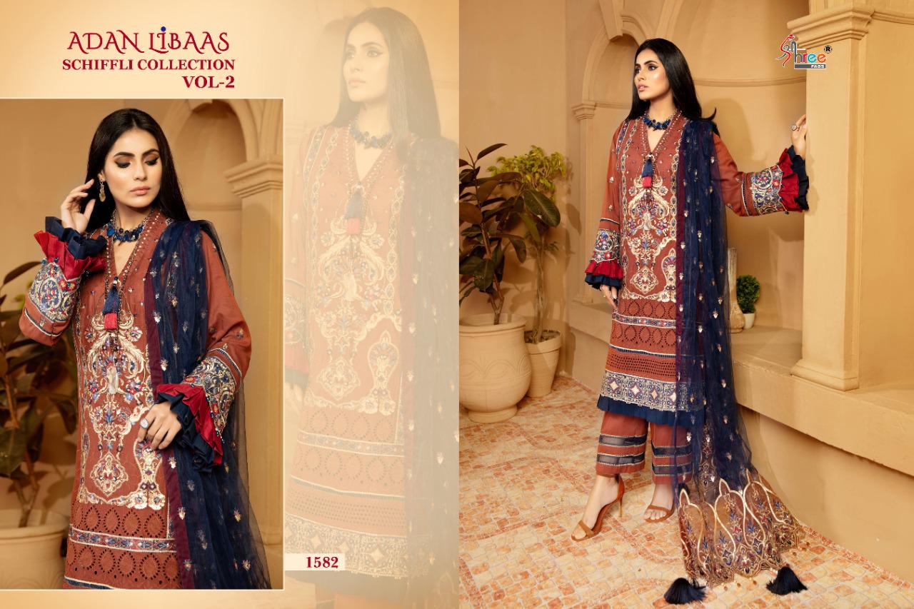 Shree Presents Adan Libaas Schiffli Collection Vol 2 Pakistani Salwar Suits