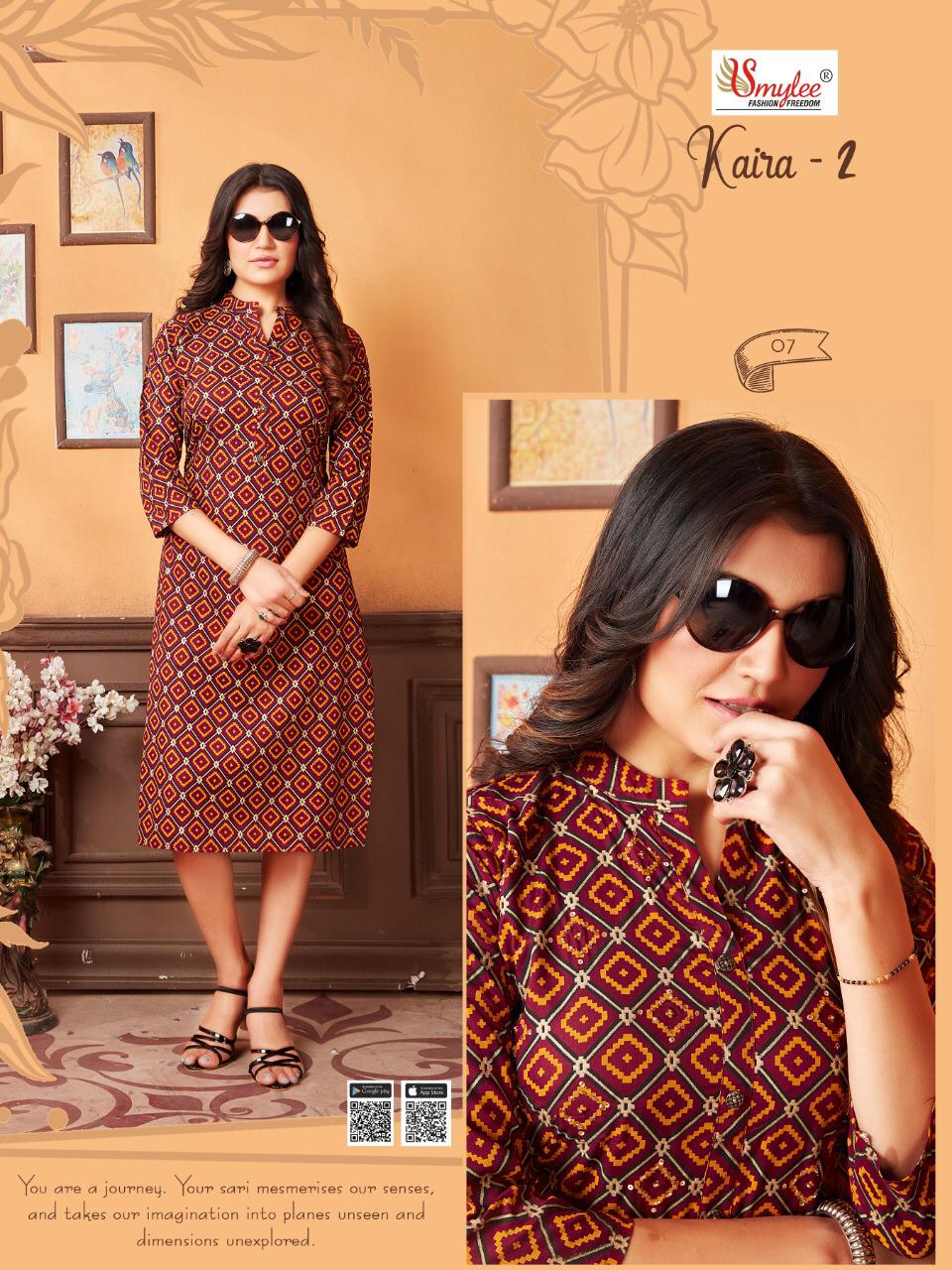Smylee Buy Kaira Vol 2 Regular Wear  Printed Kurtis