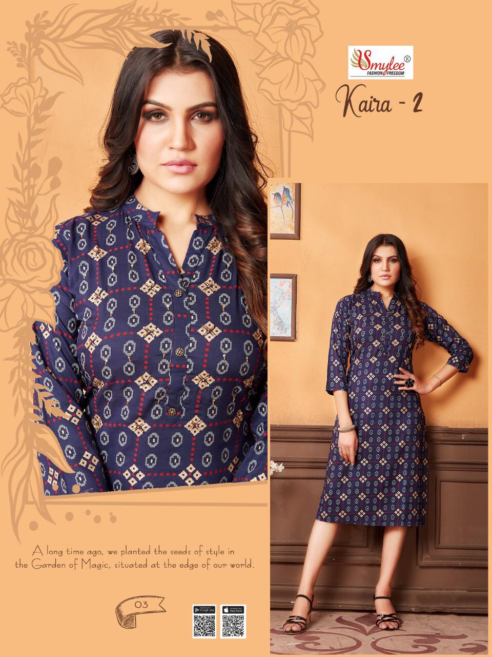 Smylee Buy Kaira Vol 2 Regular Wear  Printed Kurtis
