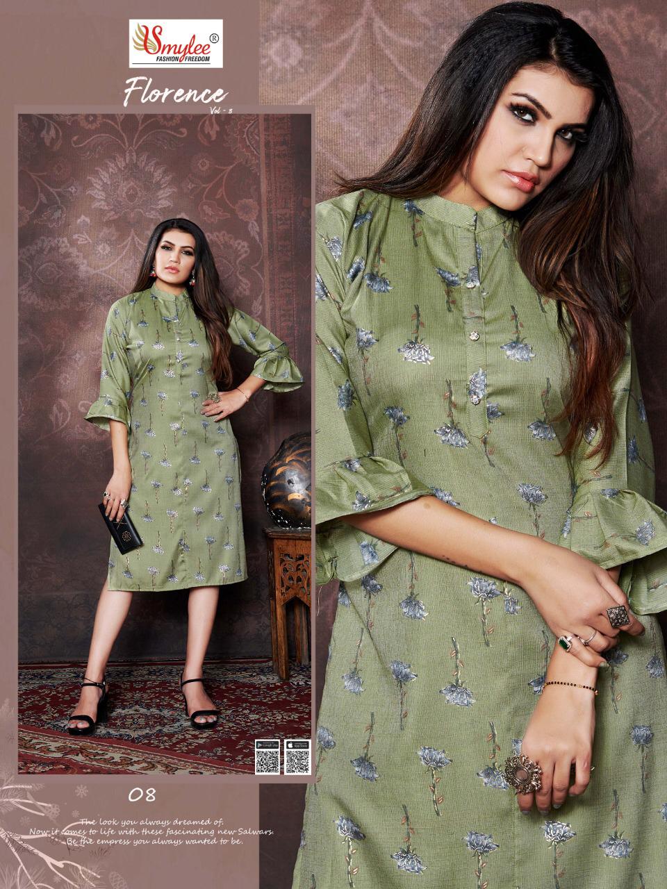 Smylee Presents Florence Vol 3 Printed  Kurtis Collection