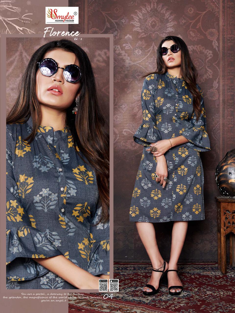 Smylee Presents Florence Vol 3 Printed  Kurtis Collection