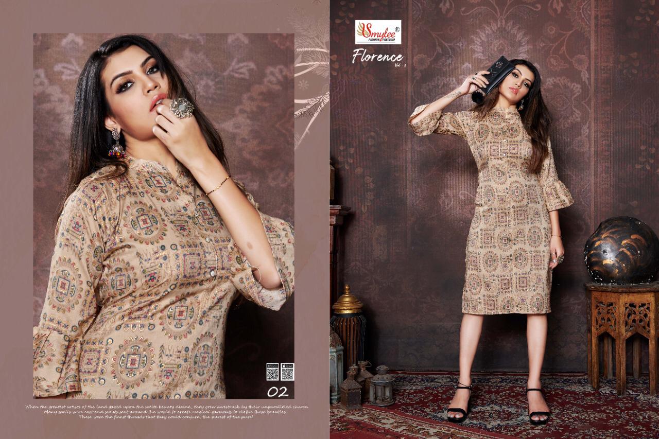 Smylee Presents Florence Vol 3 Printed  Kurtis Collection
