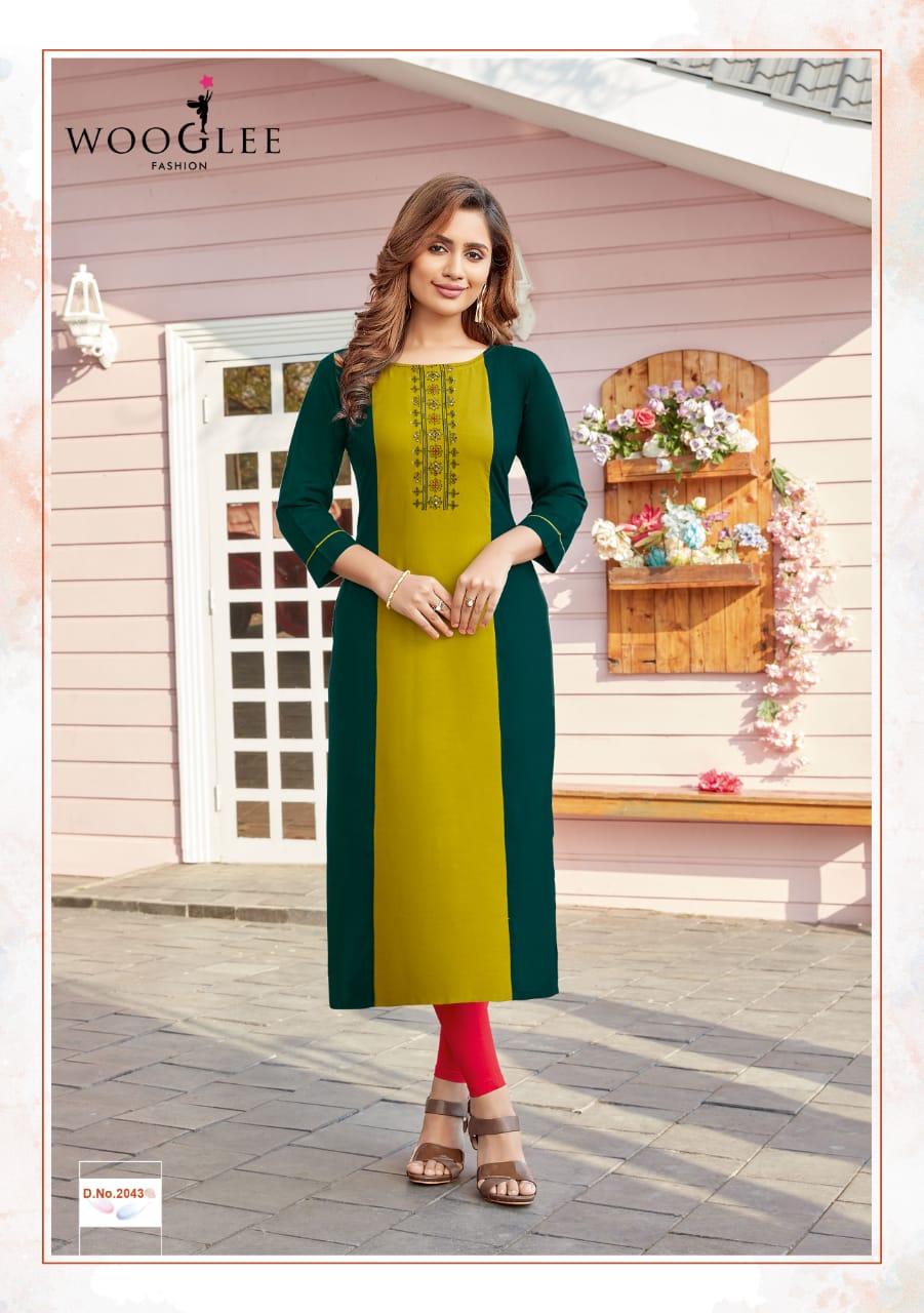 Wooglee Launching Barbella Vol 6 Latest Kurtis Catalogue