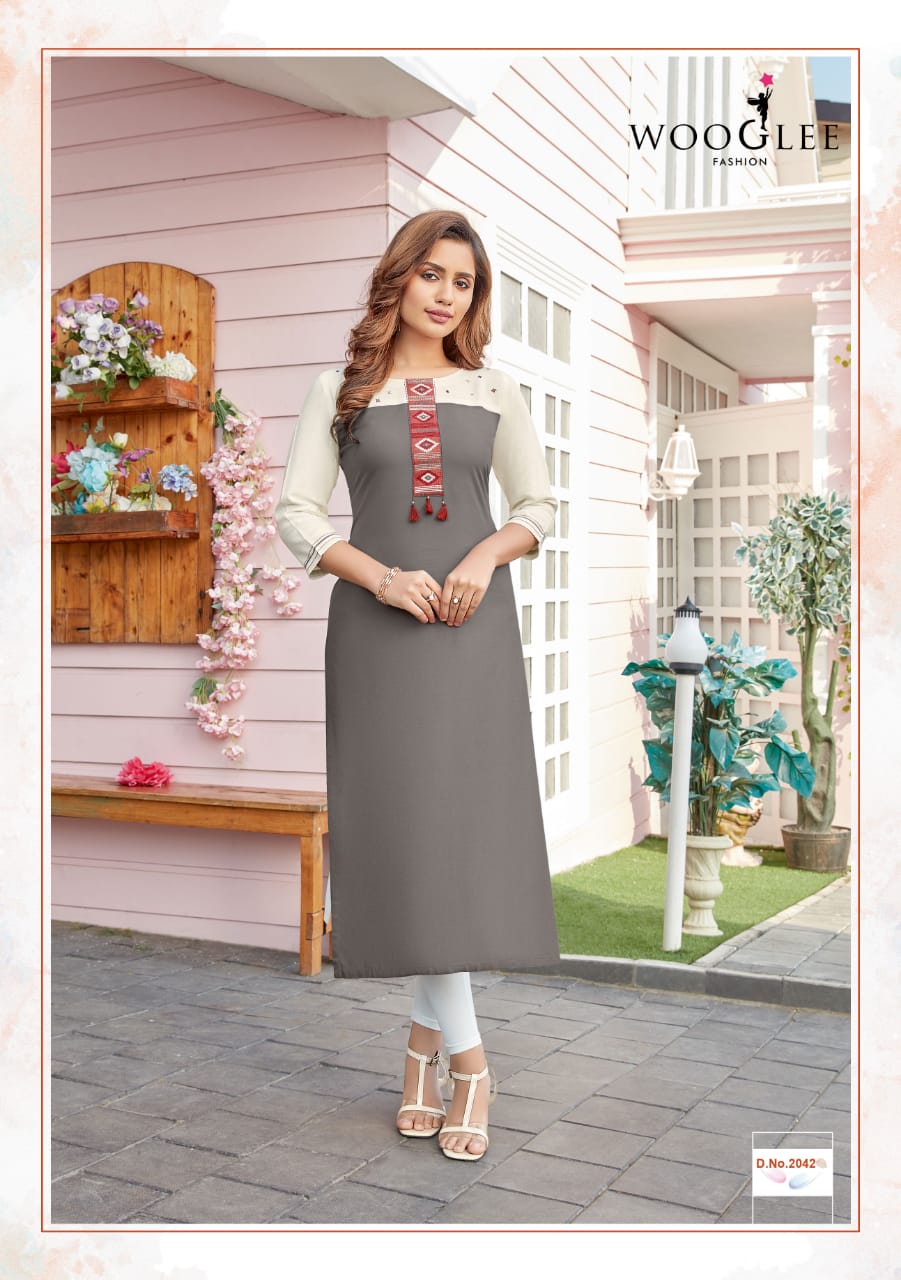 Wooglee Launching Barbella Vol 6 Latest Kurtis Catalogue