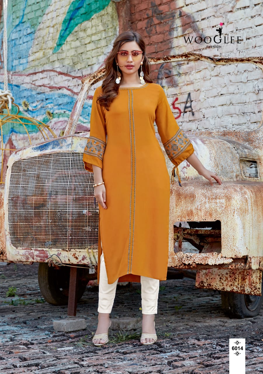 Wooglee Presents Kesar Kurti With Bottom Collection