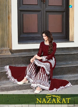 Y.c Presents Nazakat Georgette Designer Dress Material