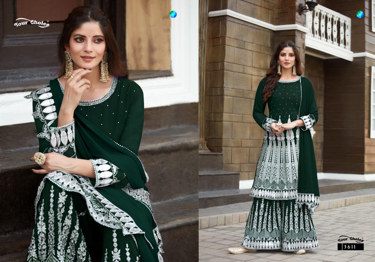 Y.c Presents Nazakat Georgette Designer Dress Material