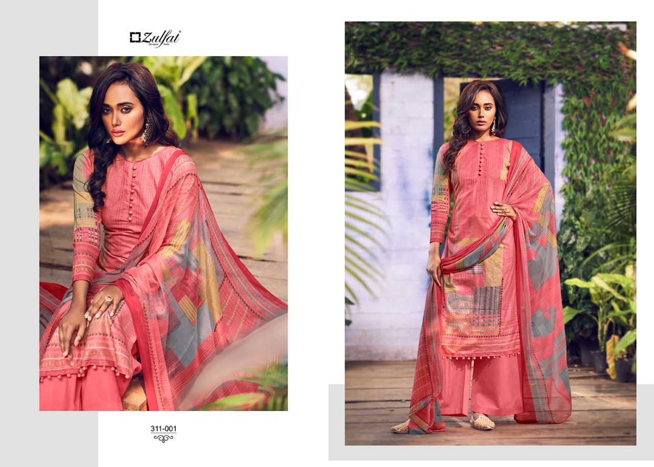 Zulfat Presents Navika Digital Printed  Designer Dress Material