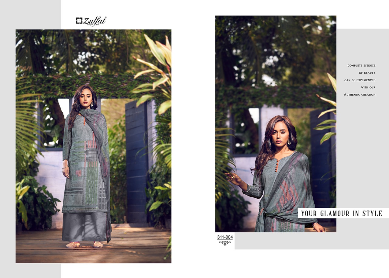 Zulfat Presents Navika Digital Printed  Designer Dress Material