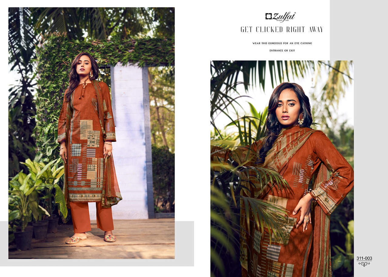 Zulfat Presents Navika Digital Printed  Designer Dress Material