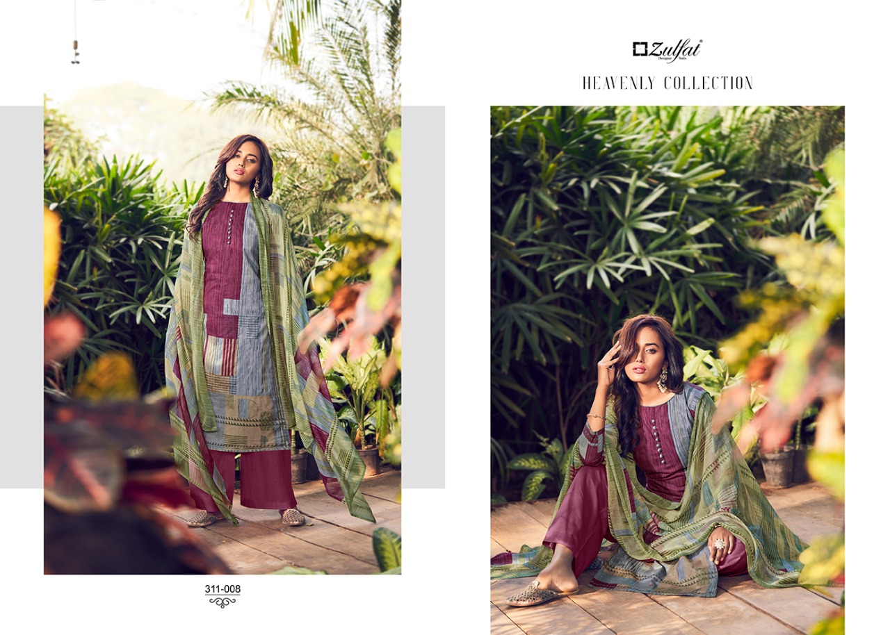Zulfat Presents Navika Digital Printed  Designer Dress Material