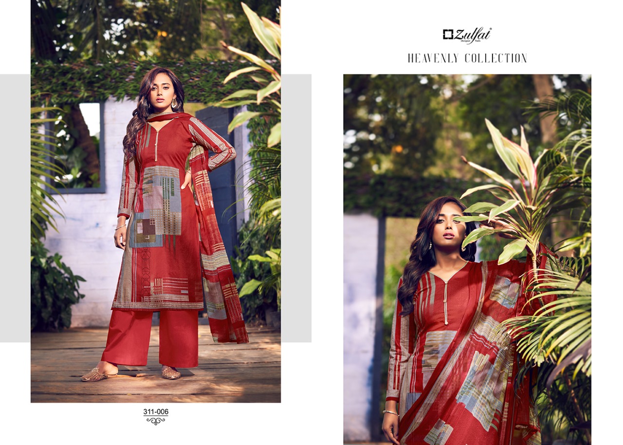 Zulfat Presents Navika Digital Printed  Designer Dress Material