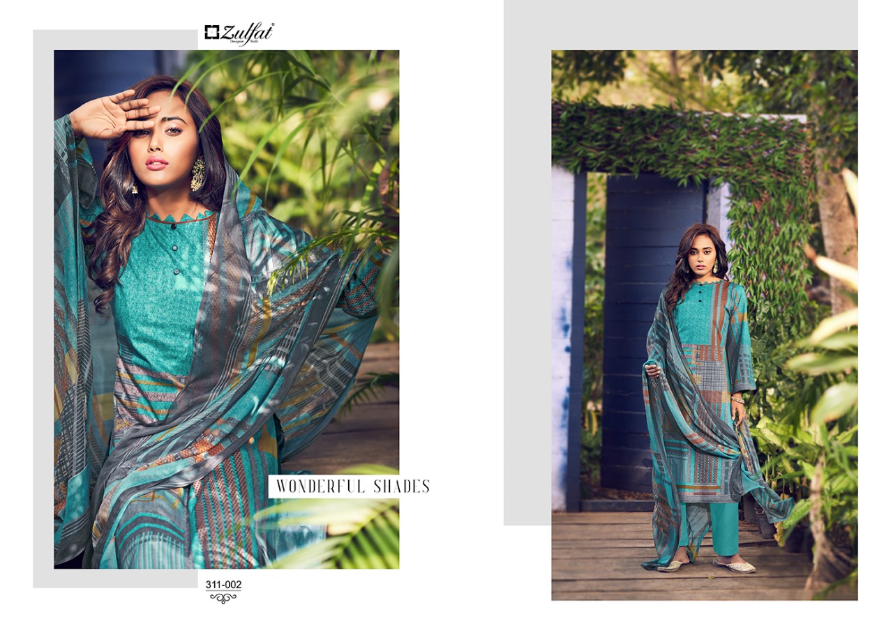 Zulfat Presents Navika Digital Printed  Designer Dress Material