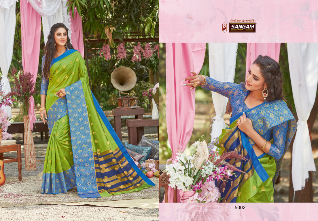 Sangam Presents Kitkat Crystal Silk Saree With Zari Weaving