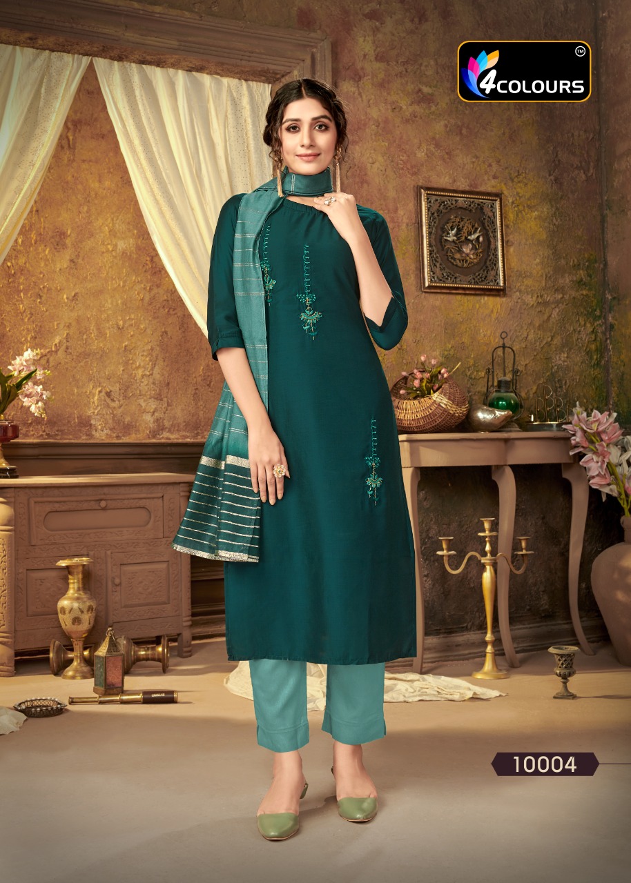 4 Colours Pulseberry Ladies Readymade Kurtis Online Shopping