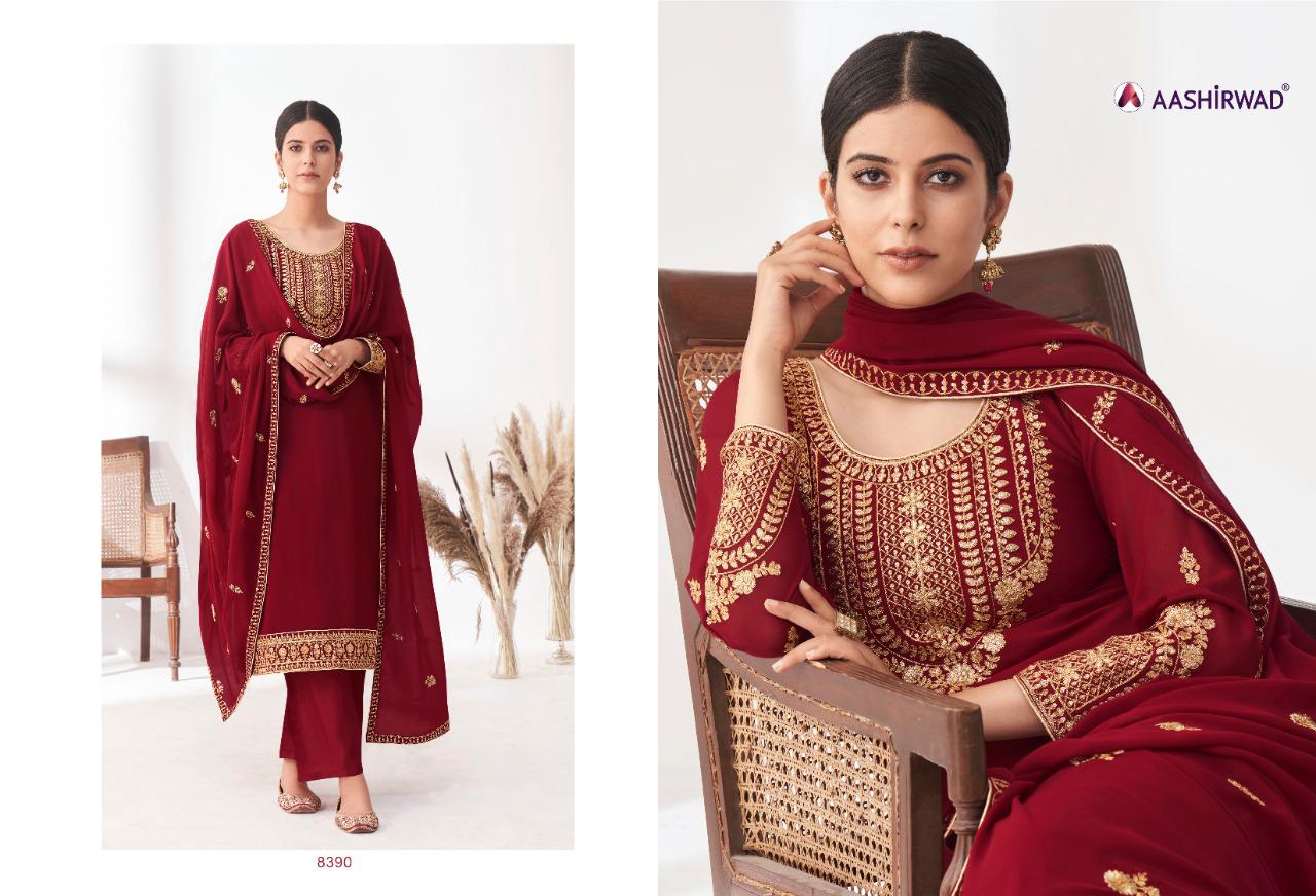 Aashirwad Anita 8390 Series  Semi Stitched Salwar Kameez Wholesale