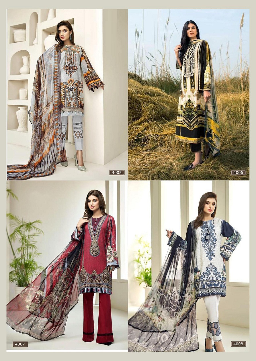 Asifa  Nabeel  Lawn Collection Vol 4 Karachi   Pakistanilawn Suits Wholesale