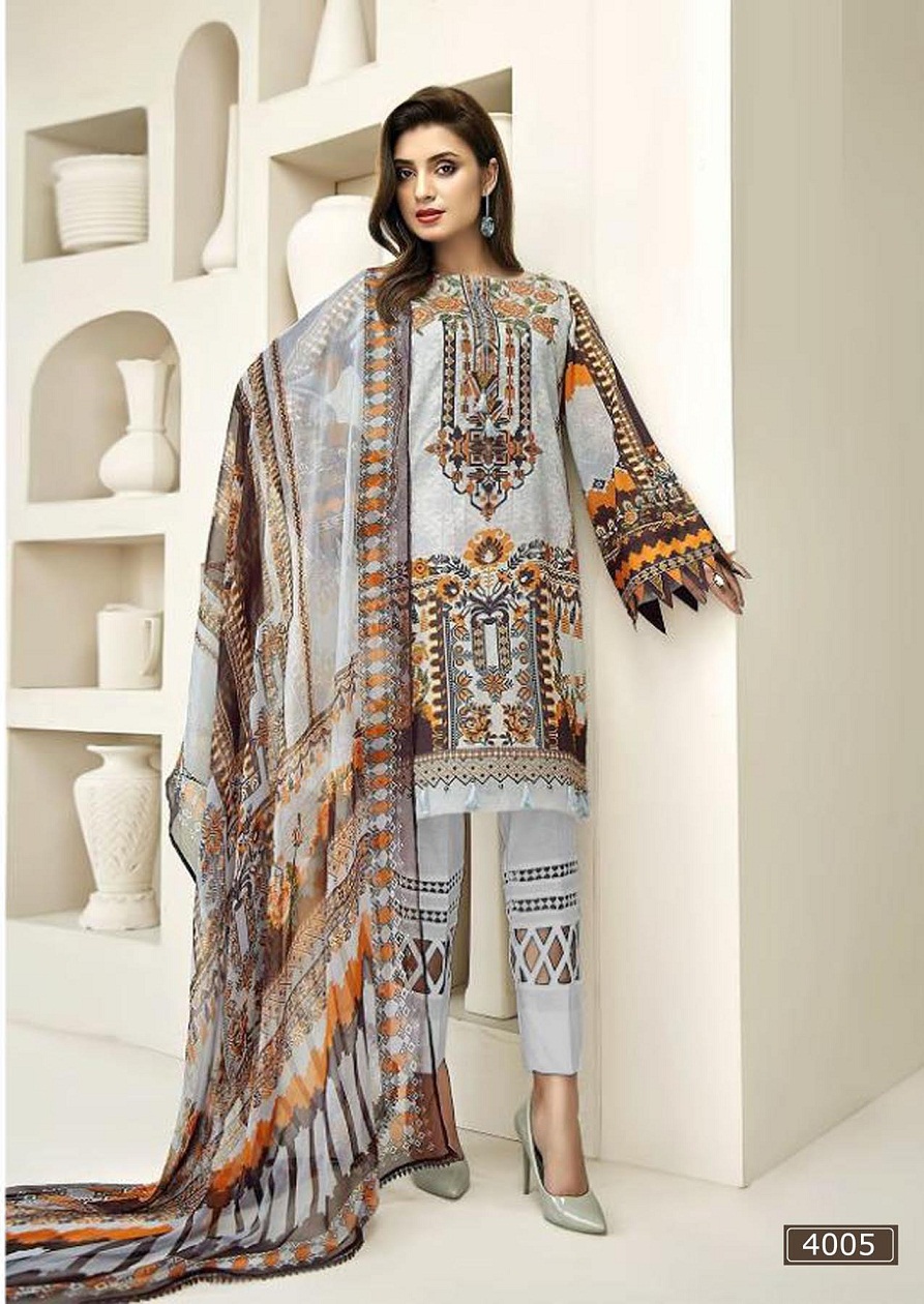 Asifa  Nabeel  Lawn Collection Vol 4 Karachi   Pakistanilawn Suits Wholesale