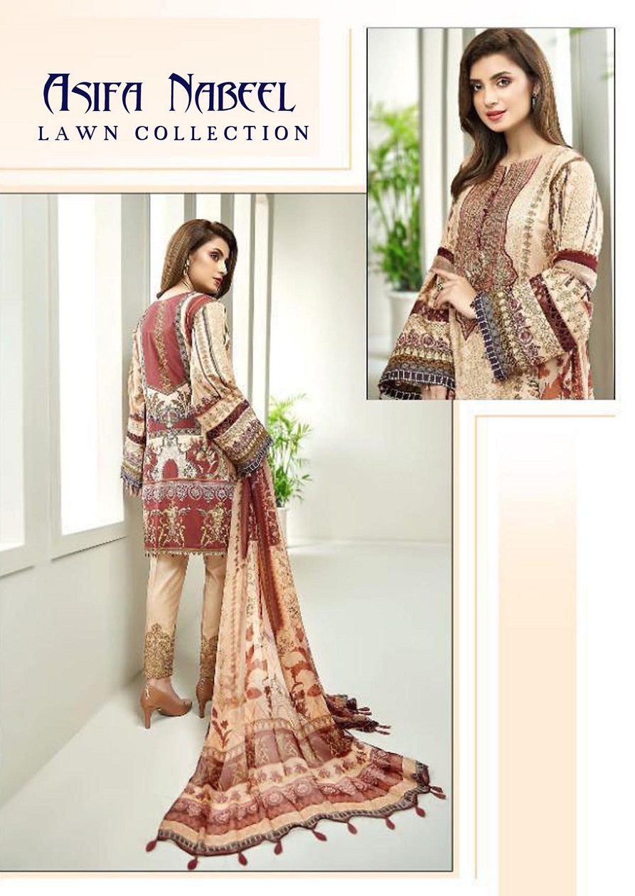Asifa  Nabeel  Lawn Collection Vol 4 Karachi   Pakistanilawn Suits Wholesale