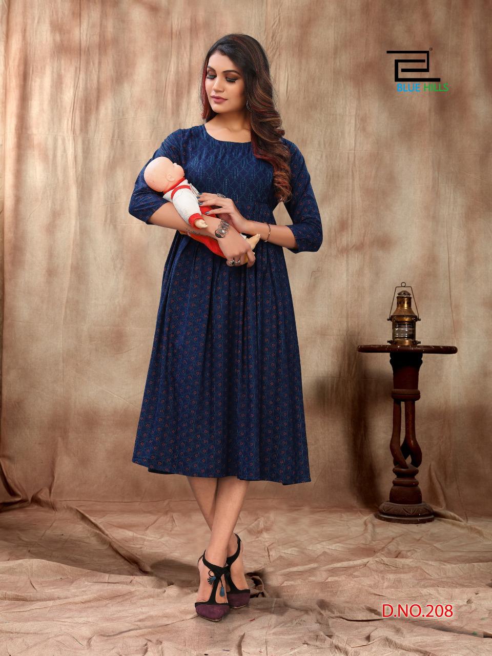 Blue Hills Good News Vol  2 Buy Designer Printed Kurti Online For Women Kurti Wholesale Catalog 10 Pc