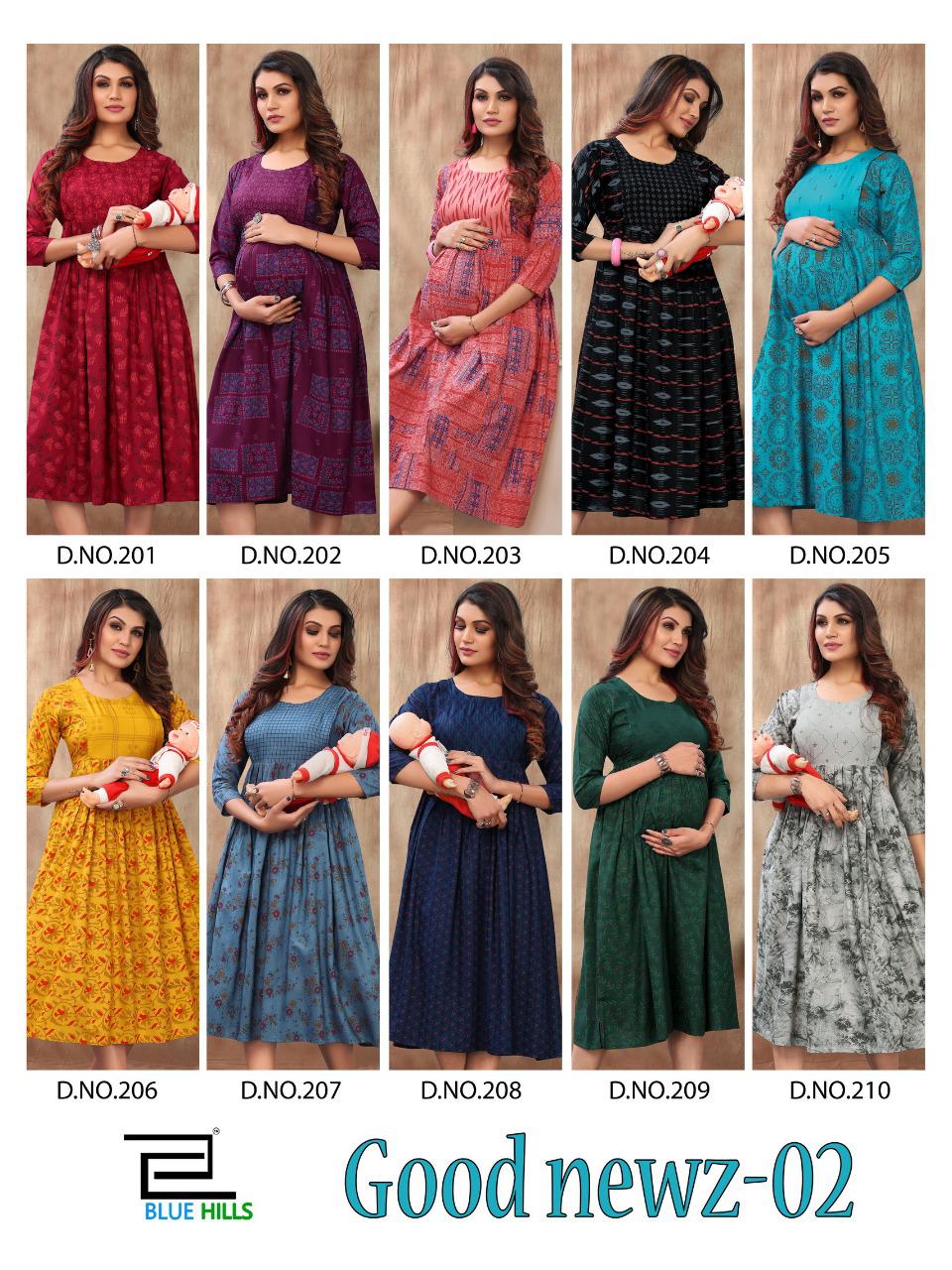Blue Hills Good News Vol  2 Buy Designer Printed Kurti Online For Women Kurti Wholesale Catalog 10 Pc