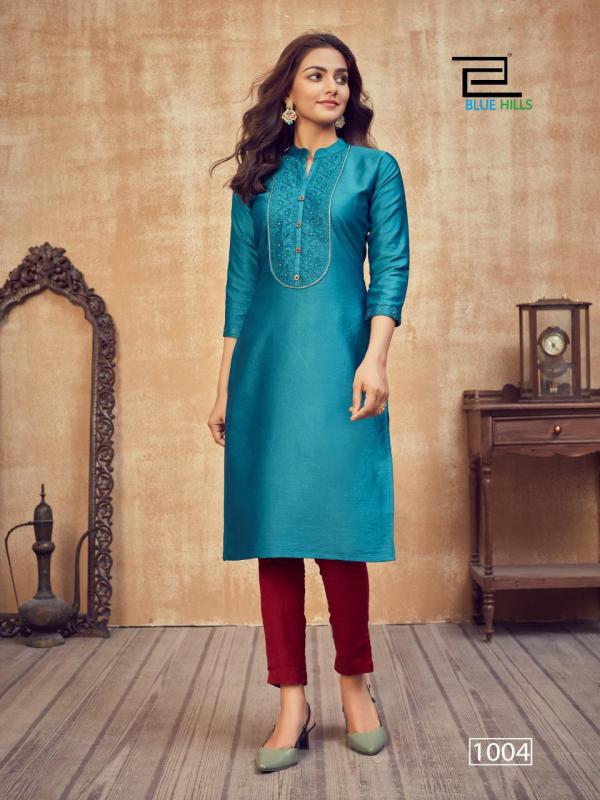 Blue Hills Launching Solid Vol 1 Straight Cut Kurtis Shopping