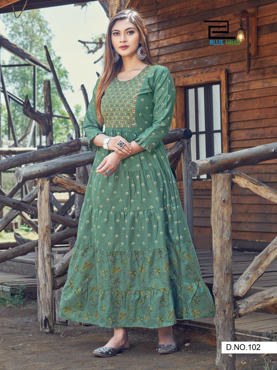 Blue Hills Livik Vol 3 Anarkali Kurtis: Buy Anarkali Kurtis Online At Best Prices