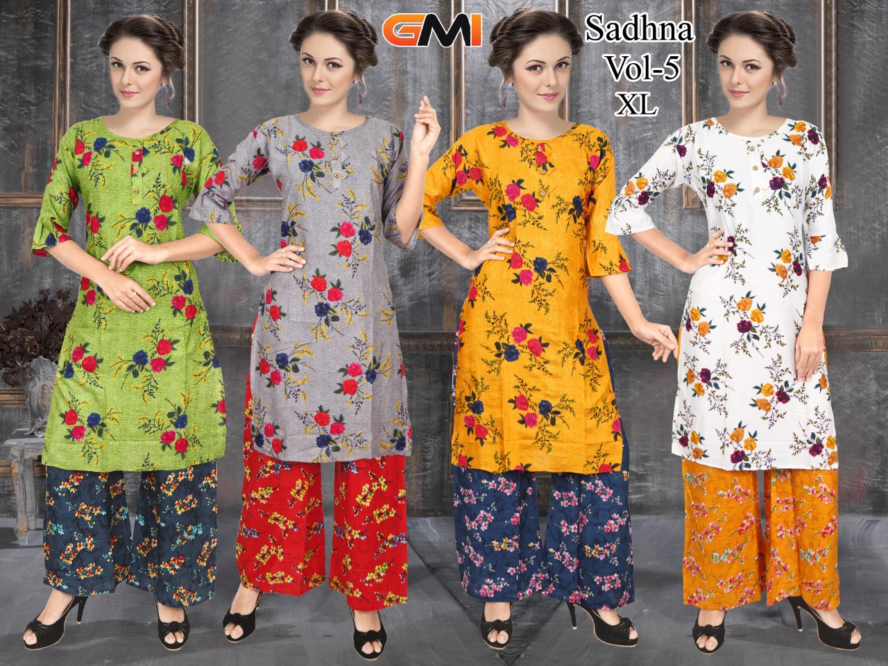 Fc Presents Sadhna Vol 5 Casual Wear Printed  Kurti With Bottom