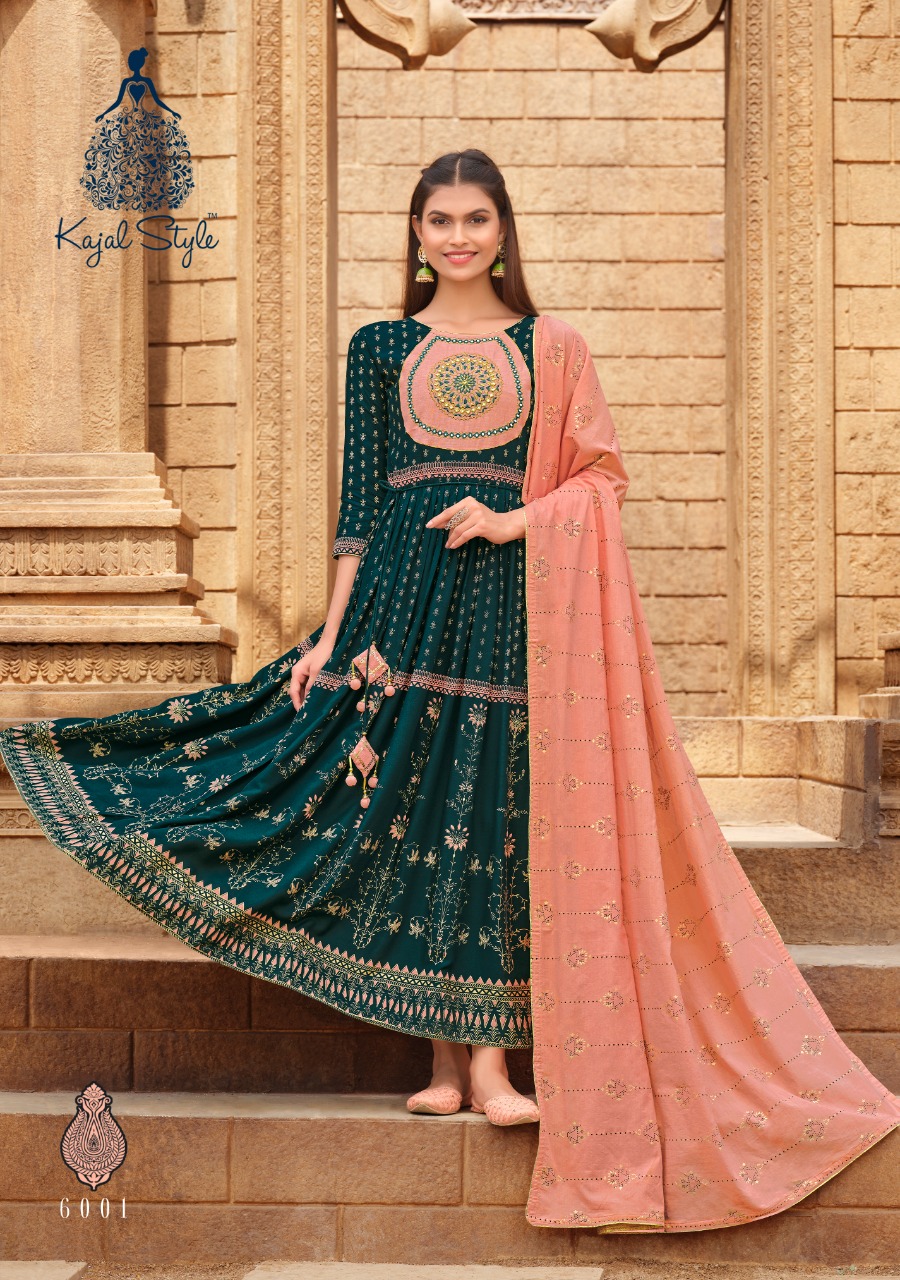 Kajal Style Presents Gulzar Vol 6 Designer Ready Made Catalog