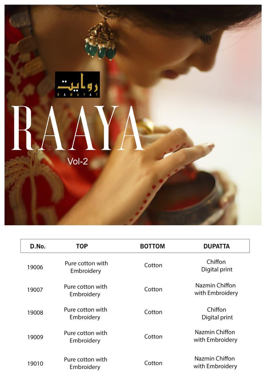 Rawayat Raaya  Vol 2 Pakistani Lawn Suit Lawn Suit Wholesaler